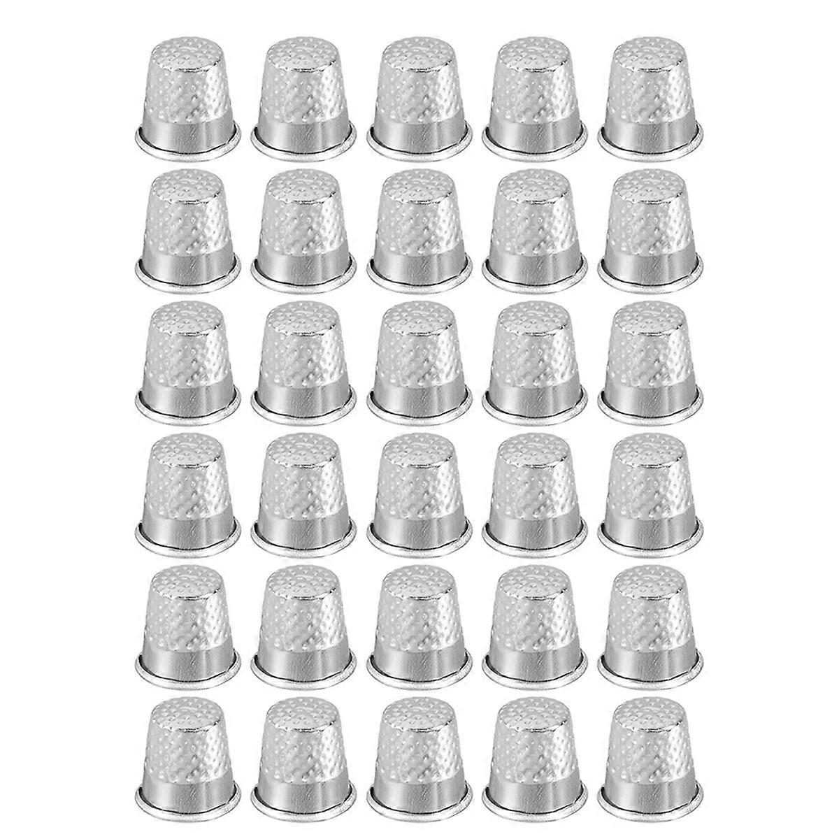 Sewing Thimble Finger Protector, 30 Pcs Metal Finger Shield Ring