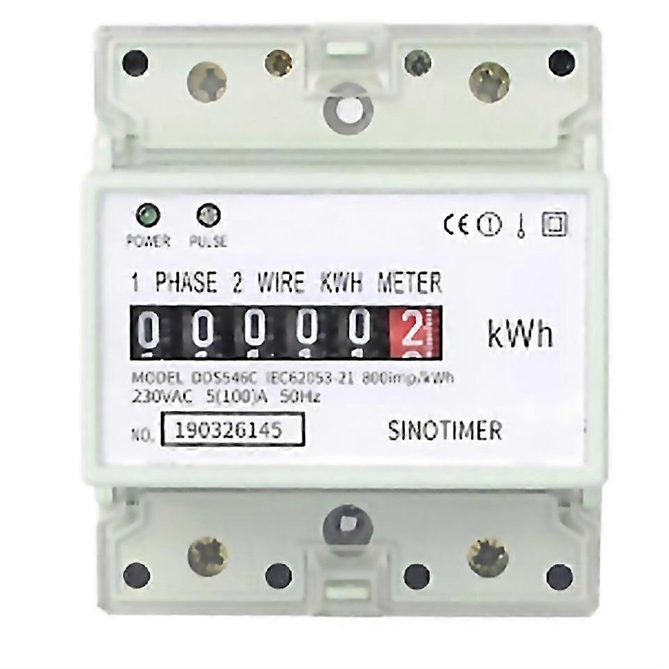 For Electric Single Phase Two Wire Ac 220v 100a Energy Meter Kwh Counter Consumption Analog Electric