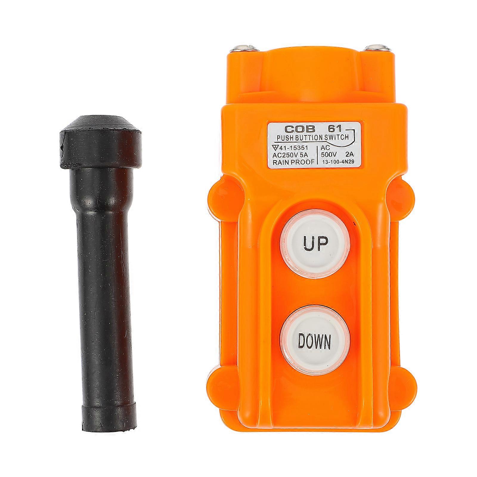 Orange Lifter Controller for Crane Operation with 1Pcs Durable Button