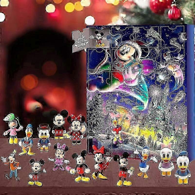 Christmas Advent Calendar Christmas Advent Calendar 24 Countdown Stitch Disney Cute Mickey Ornaments Mickey Mouse Hand-made Blind Box Doll