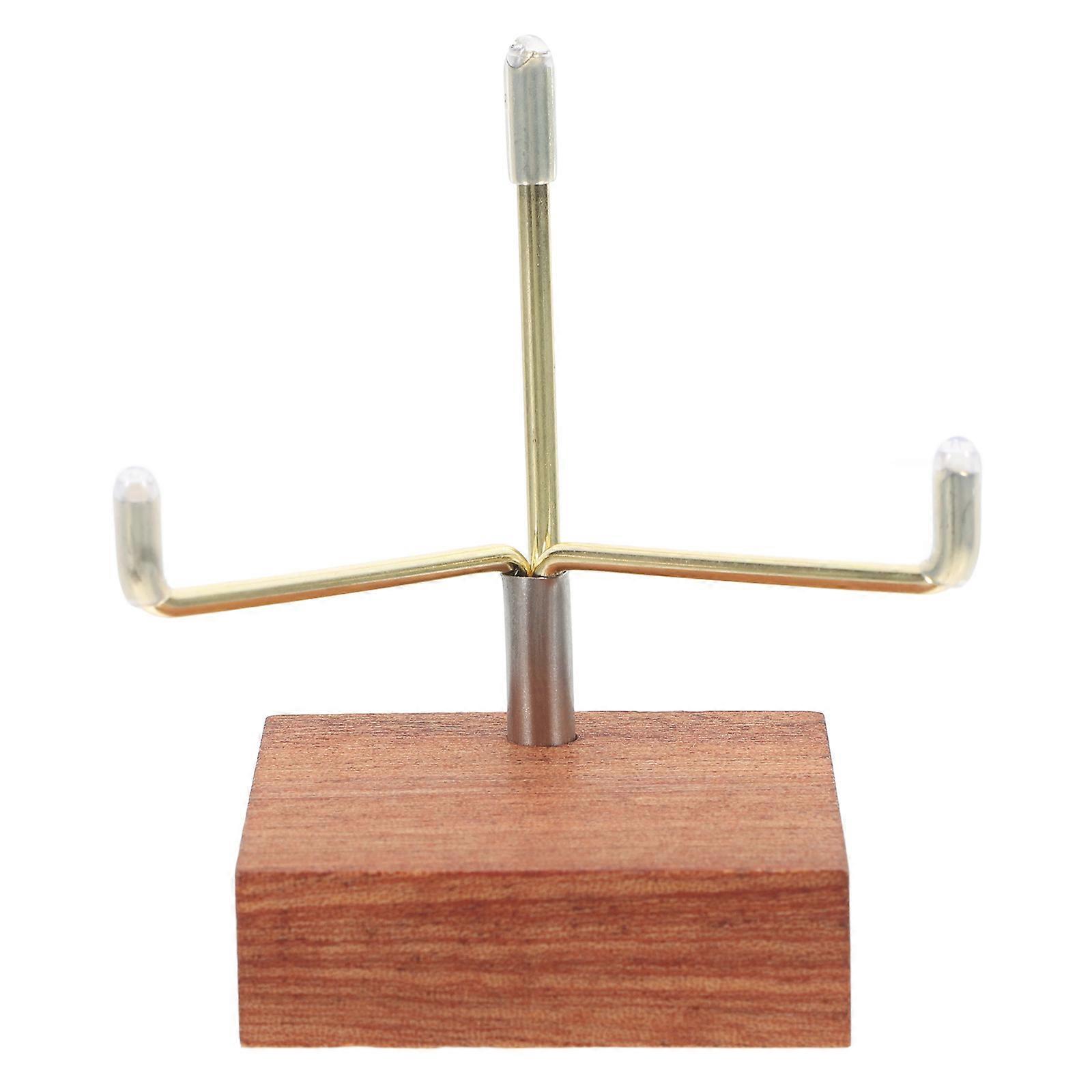 Rock Display Stand for Mineral Display 3Pcs Wooden Base Multi Color