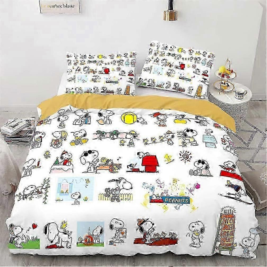 A208 Pokrowiec na kołdrę Snoopy,Śliczna poszwa na kołdrę dla psa,Śliczna pościel Snoopy Ustawianie pościeli Rozmiary Gif dla dzieci Iip208