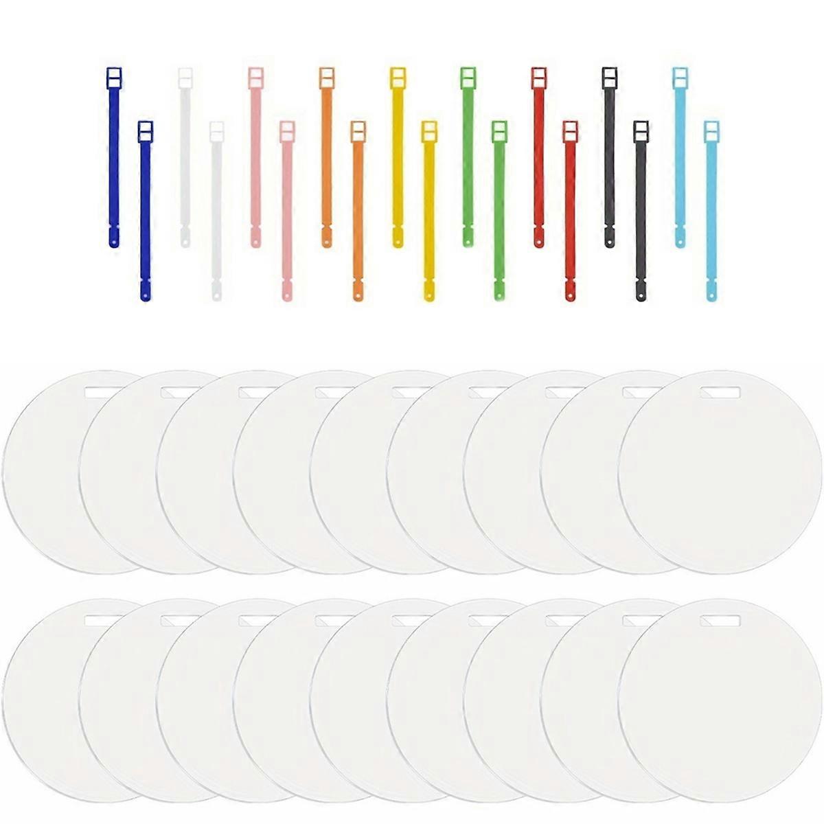 Sublimation Blanks Luggage Tag Round Bulk Double Sided Aluminum Suitcase Label Tag for DIY Business