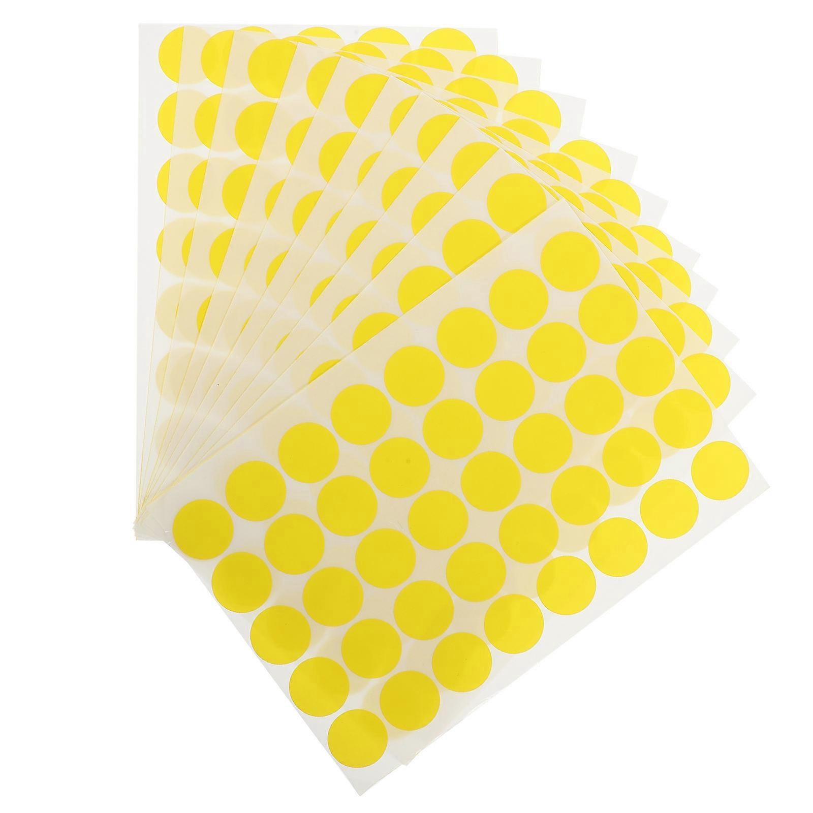 Adhesive Round Stickers Colorful Circle Stickers for Decoration 10 Sheets