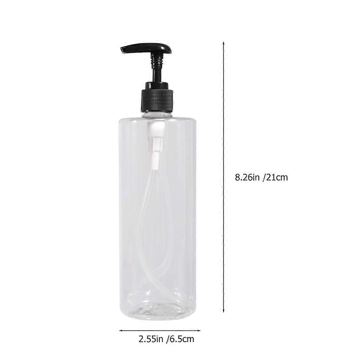 Travel Shampoo Bottles 500ml Round Plastic Storage Bottle for Home Use Liquid Transfer Leak-Proof 2Set