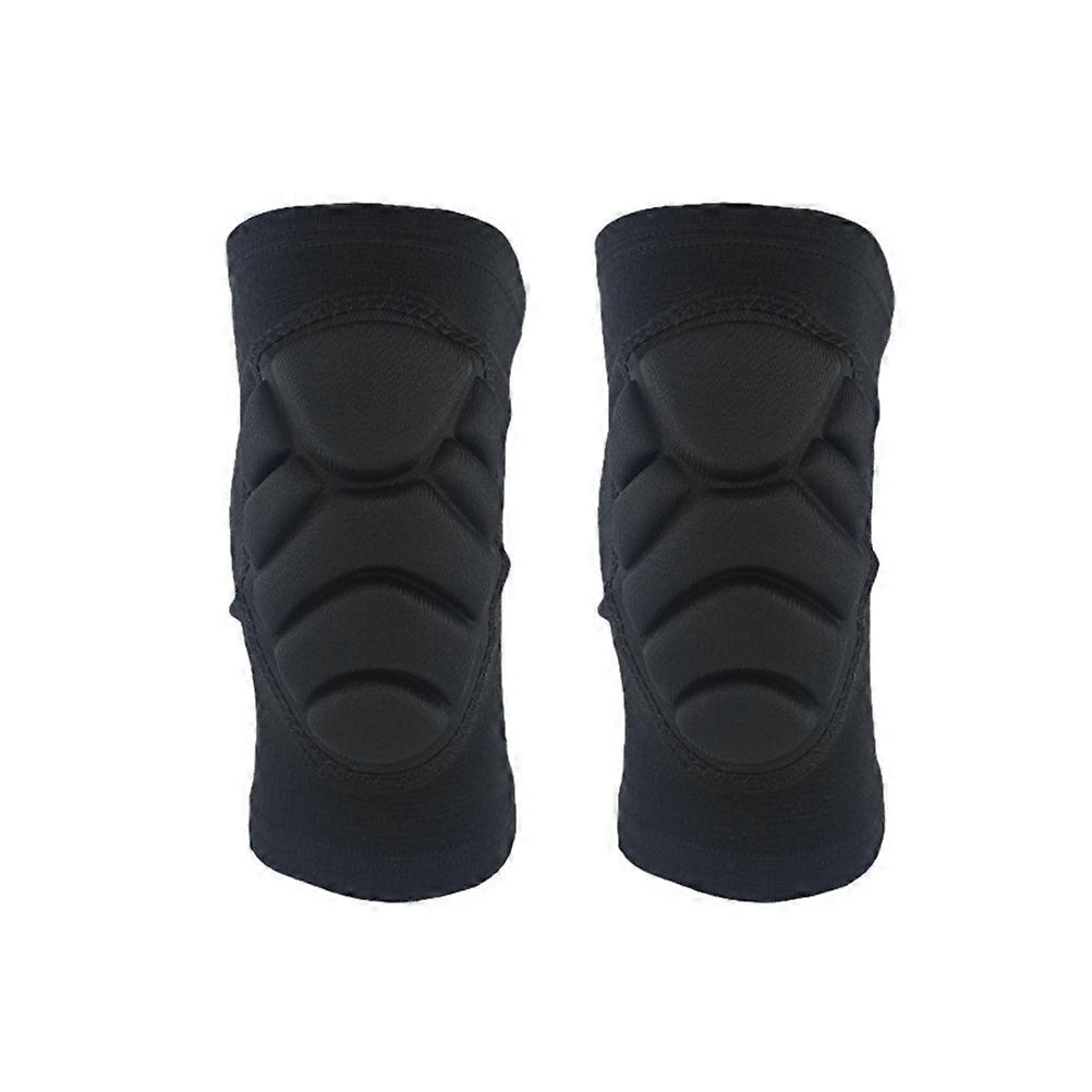 Spring Sleeve Pads Knee Pads for Protection 3Pairs Black Thicken Sponge Design