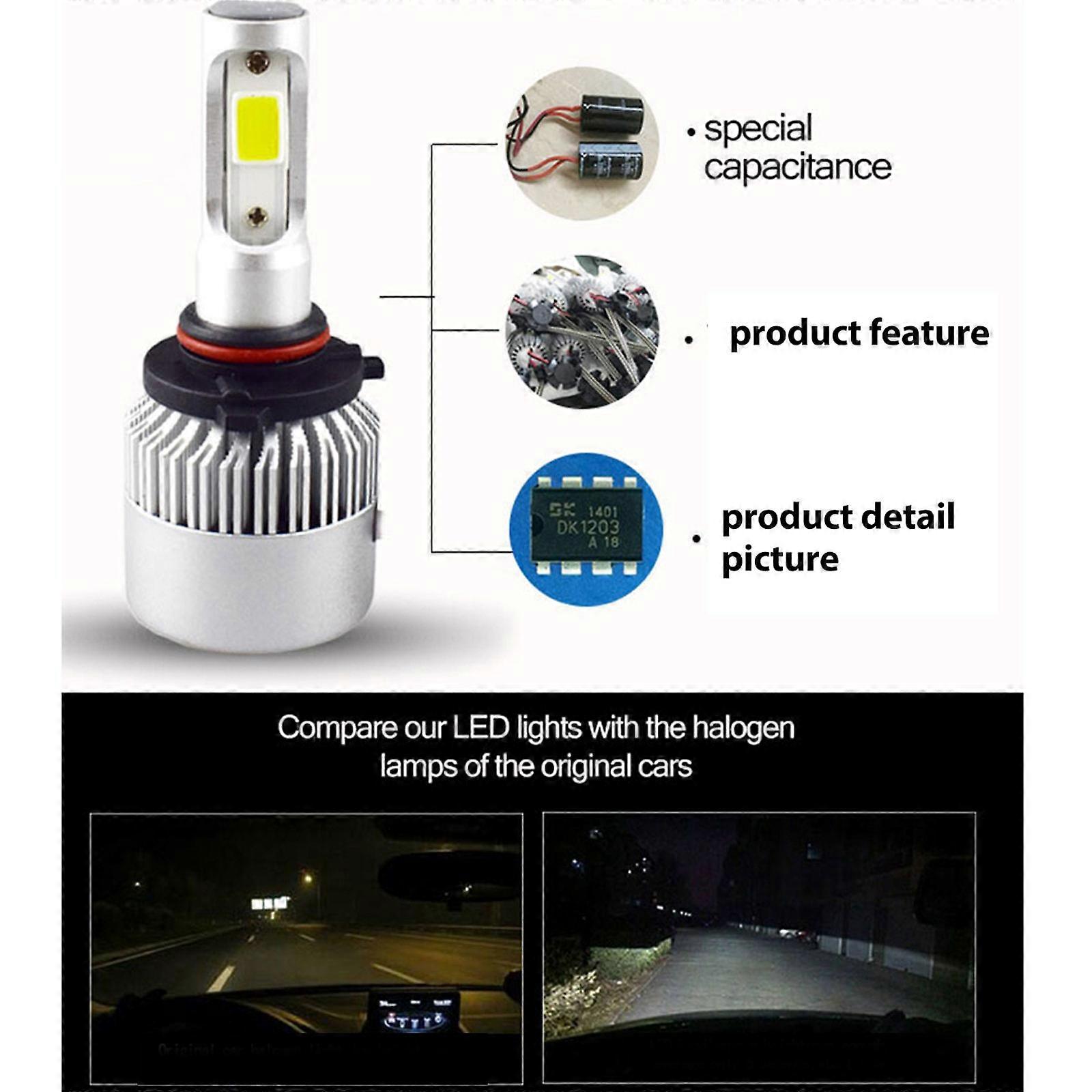 Front Bulb for Lighting 2Pcs S2 Car High Low Beam