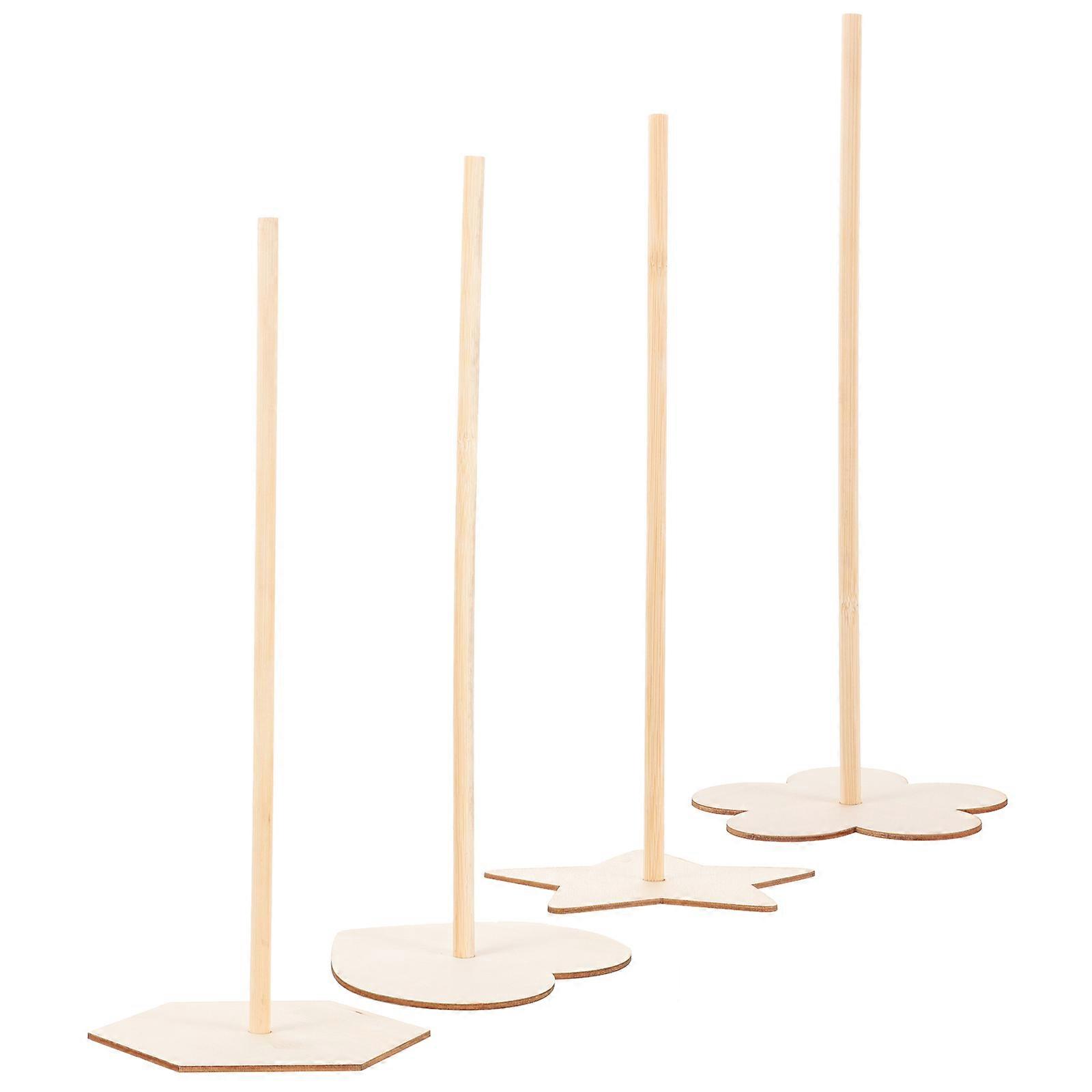Wooden Donut Holder Stand for Dessert Table 16Pcs Khaki Donut Display