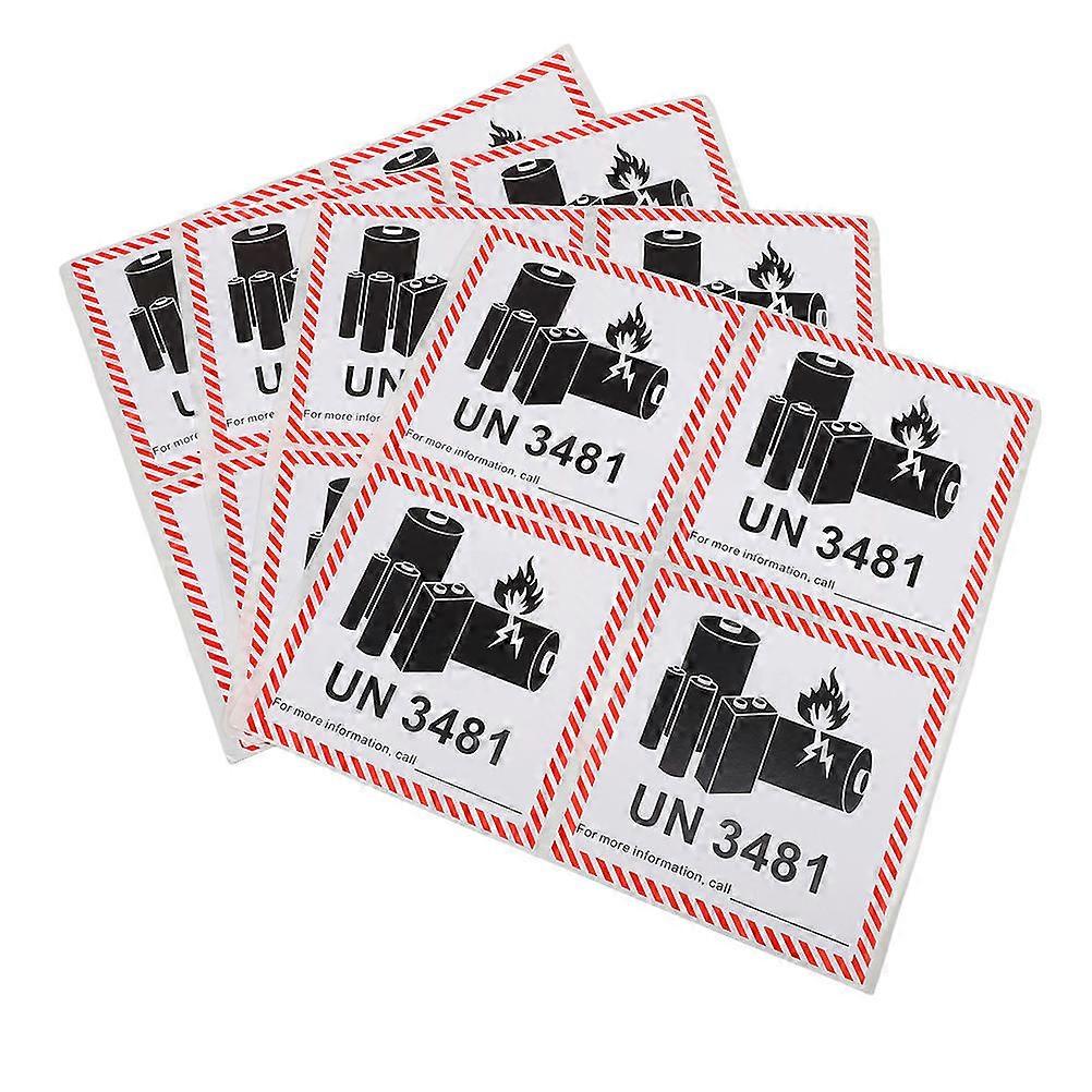 Battery Safety Warning Labels Lithium Ion Battery Stickers 1000Pcs
