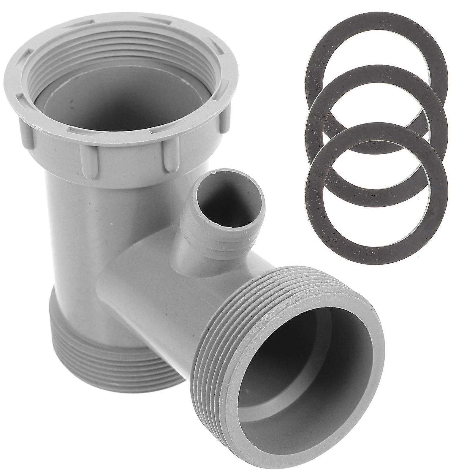 Sink Drain Pipe Adapter Four-Way Joint for Kitchen Use Durable Dark Grey