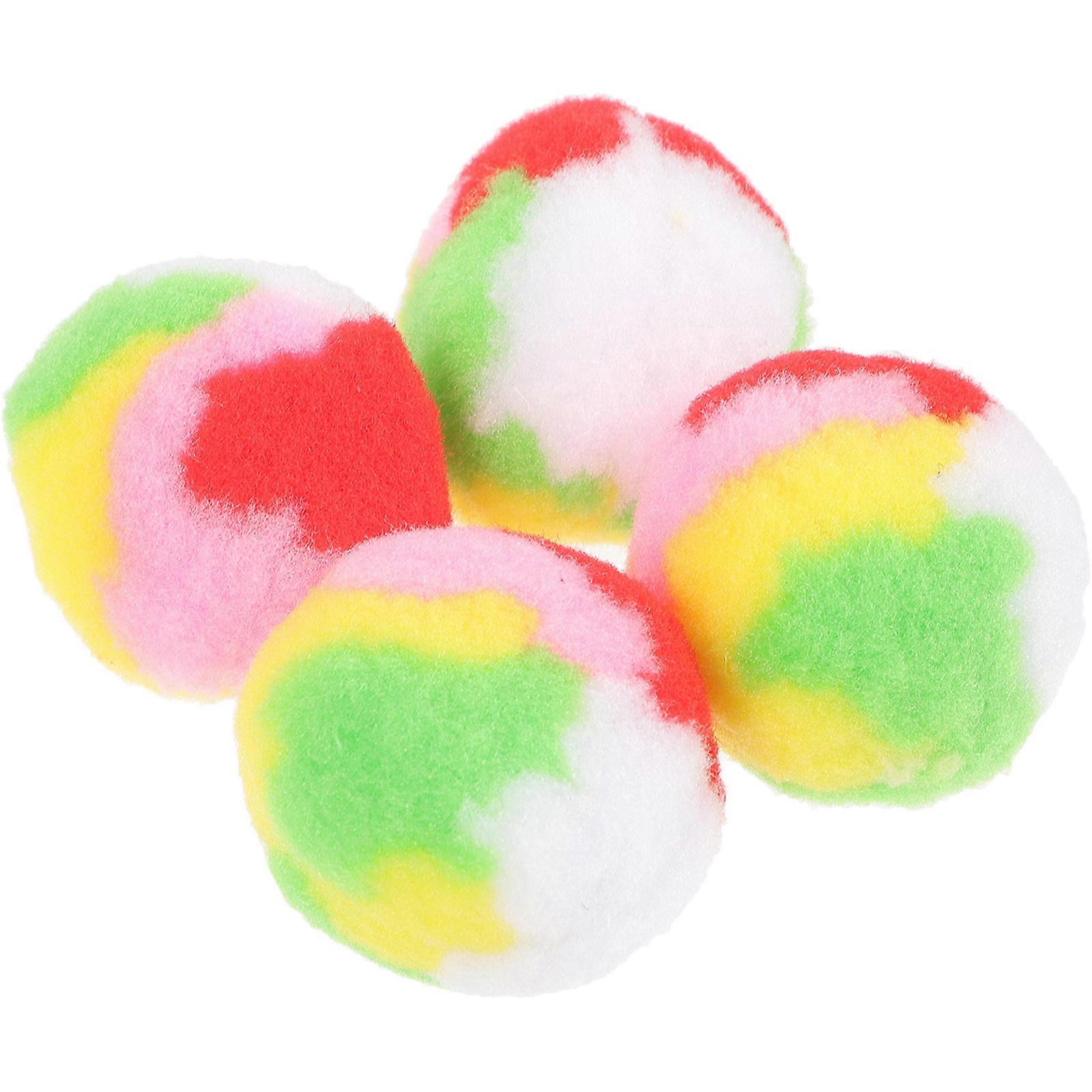 Cat Plush Balls for Training 8Pcs Assorted Color Toys for Cats