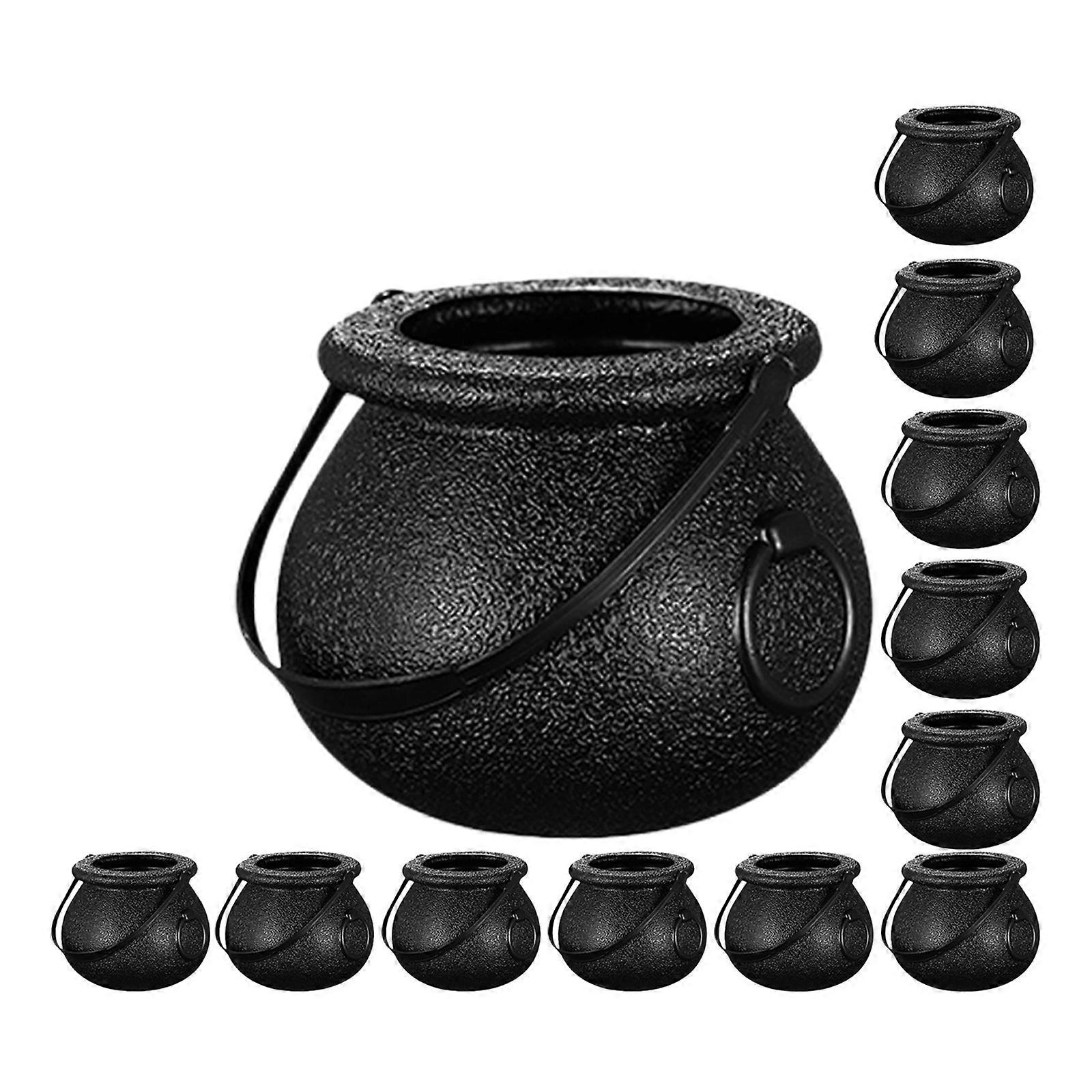 Halloween Candy Cauldron Treat Container for Storage 60Pcs Black