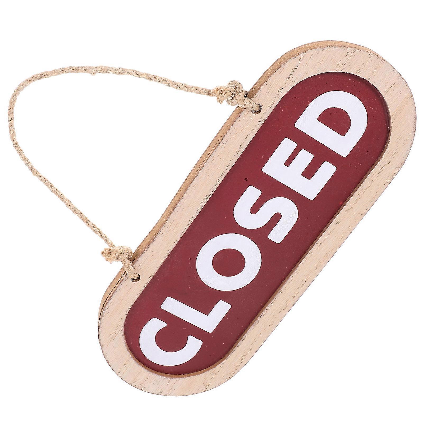 Double-Sided Wood Open Closed Sign 3Pcs For Shop Decoration Indicate Business Status American Country Style