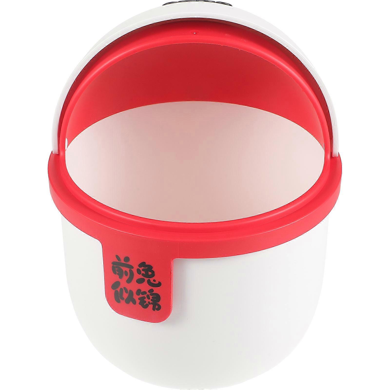 Cartoon Desktop Trash Can Mini Size Covered Lid White Odor Isolation 1Pack