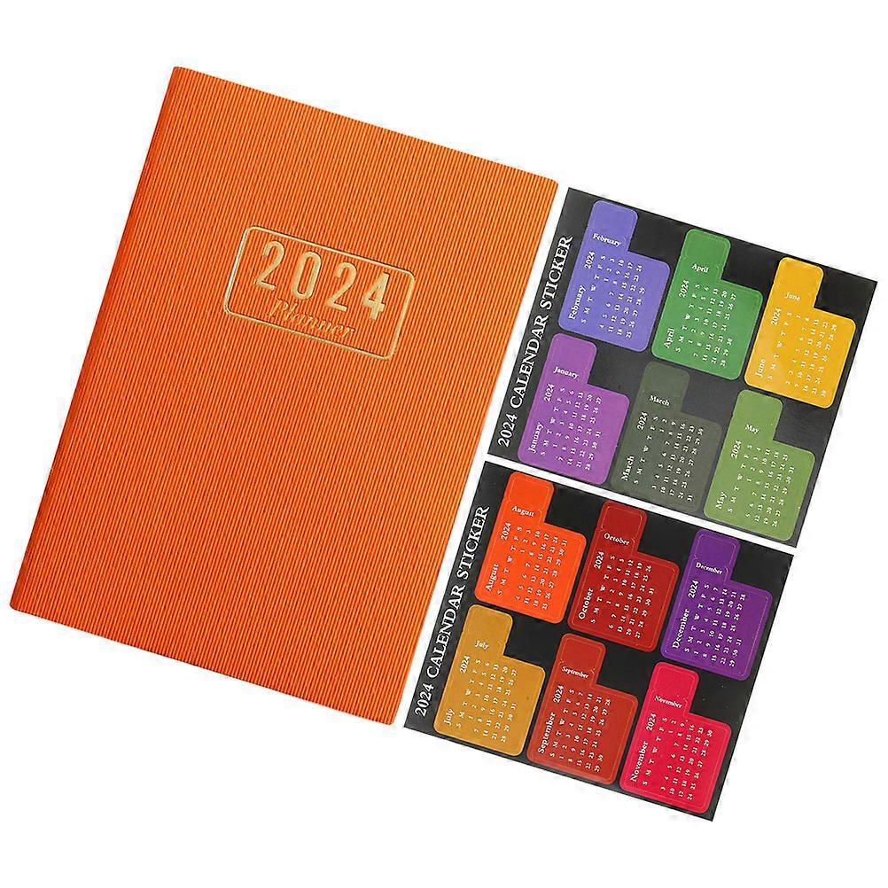 Weekly Calendar Task Management Planner For Professionals 21.00X15.00X2.00cm Orange Note Taking 5 Sets