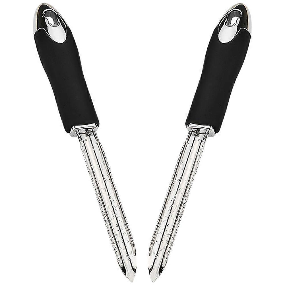 Pepper Core Removing Tool 2Pcs Kitchen Accessory Ergonomic Handle Silver Core Removal Multi-Function