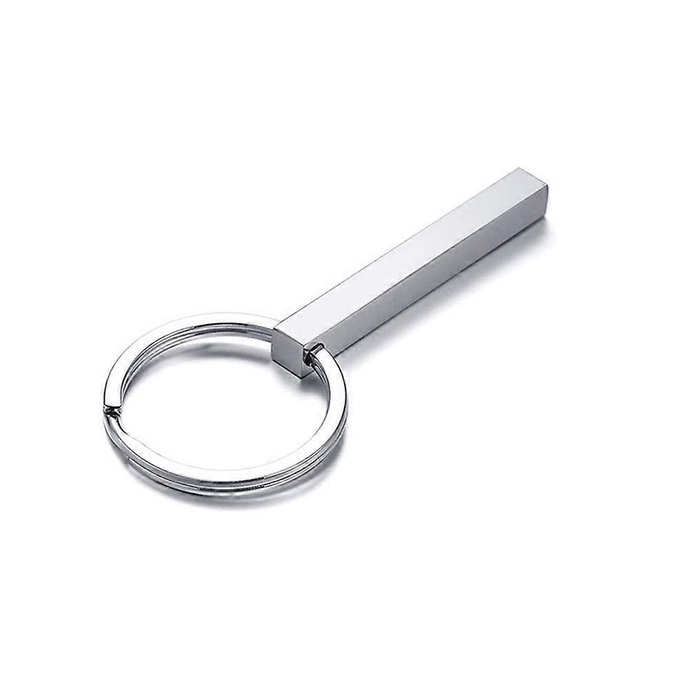 Stainless Steel Keychain Simple Pillar Key Holder Fashion Tool Pendant Keyring Decoration for Everyday Use 1Pcs
