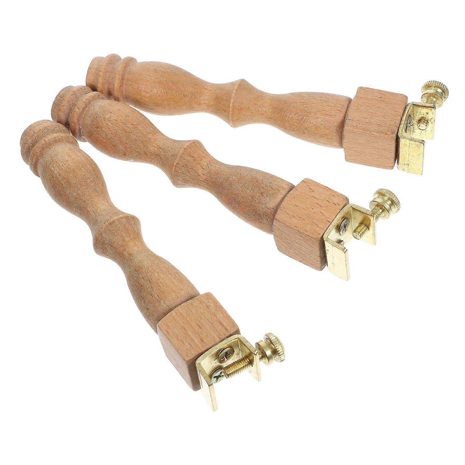 Embroidery Heightening Tool Cross Stitch Frame Support 3Sets Wooden Material