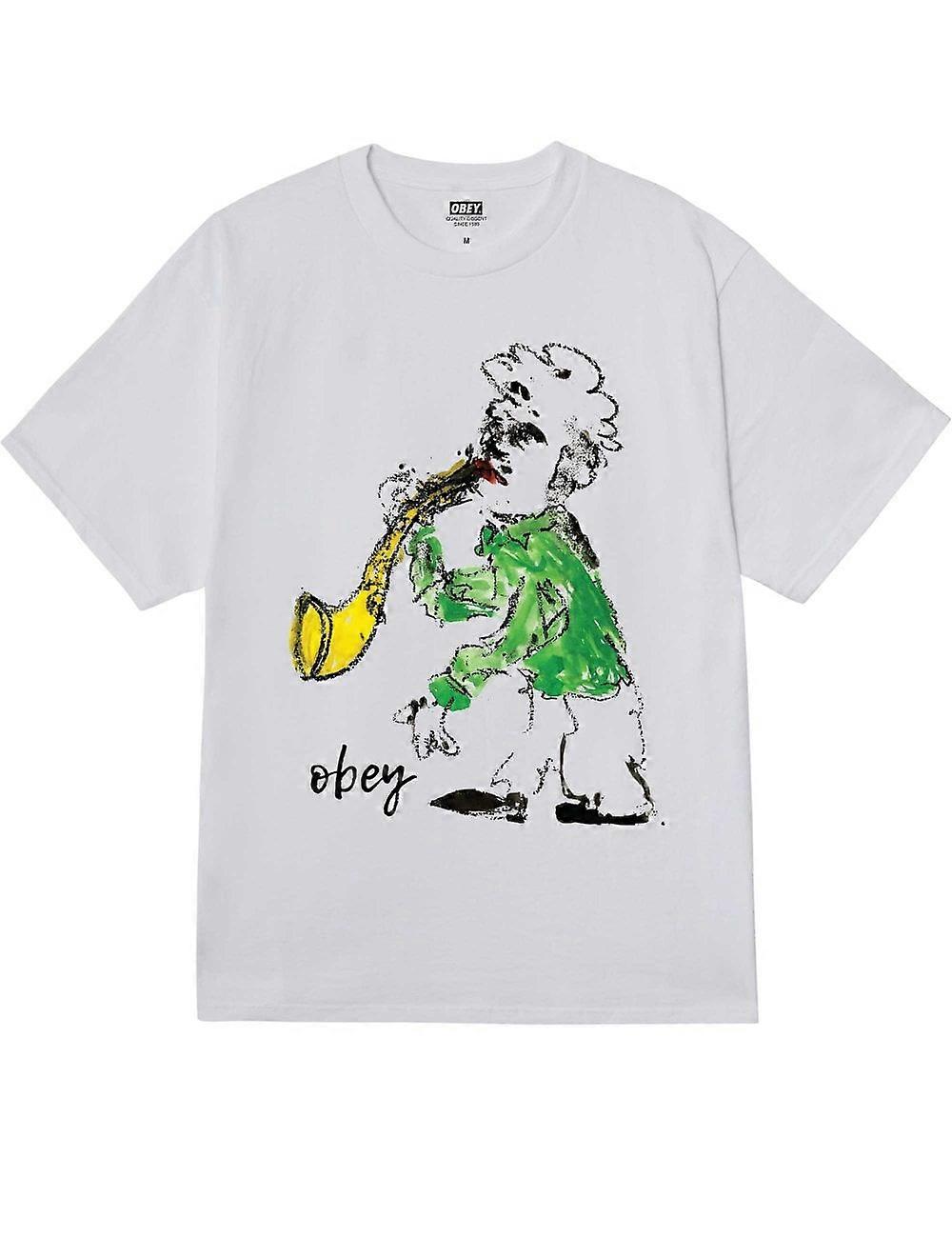 Men's Obey Clothing Jazz Player T-shirt - White