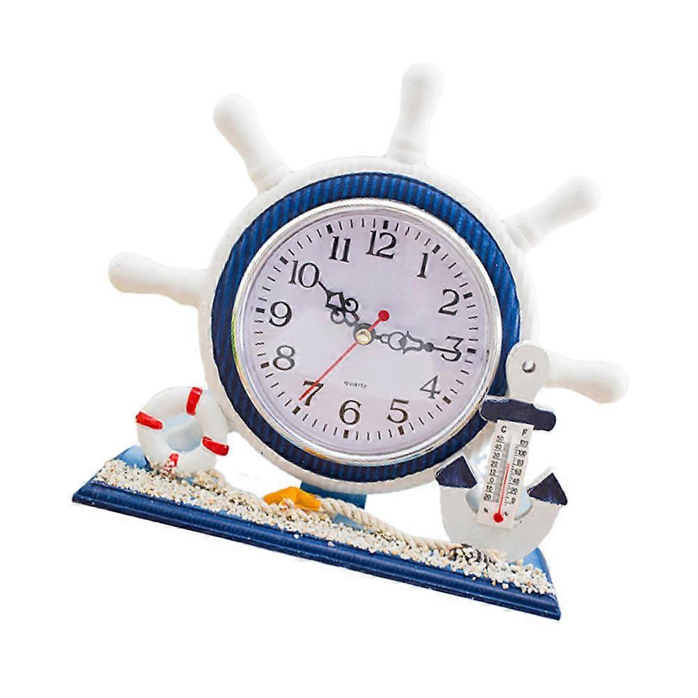 Silent Clock 3Pcs Rudder Shape With Temperature Measurement Suitable For Home Gift Giving Multi Color Design