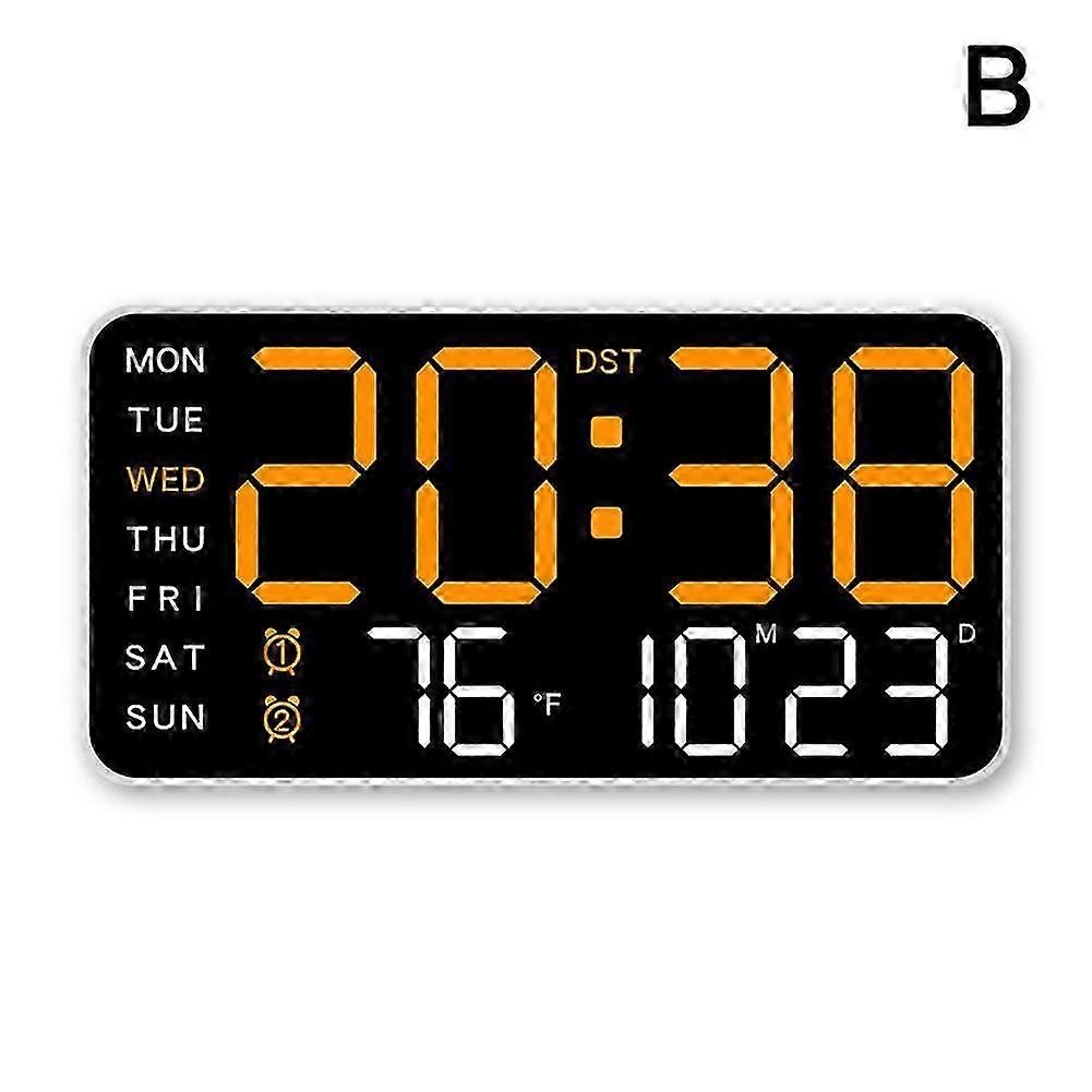 Large Digital Wall Clock Week Date Temperature Display Table LED Alarm Clocks