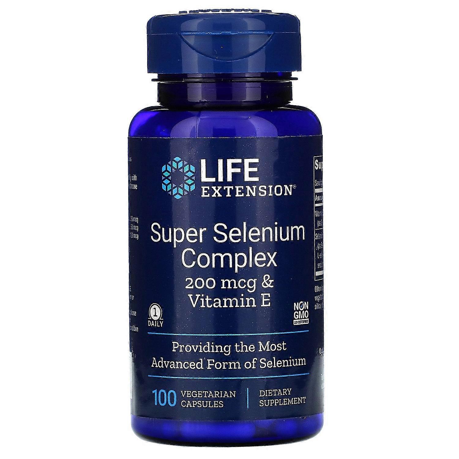 Life Extension, Super Selenium Complex & Vitamine E, 200 mcg, 100 Vegetarische Caps