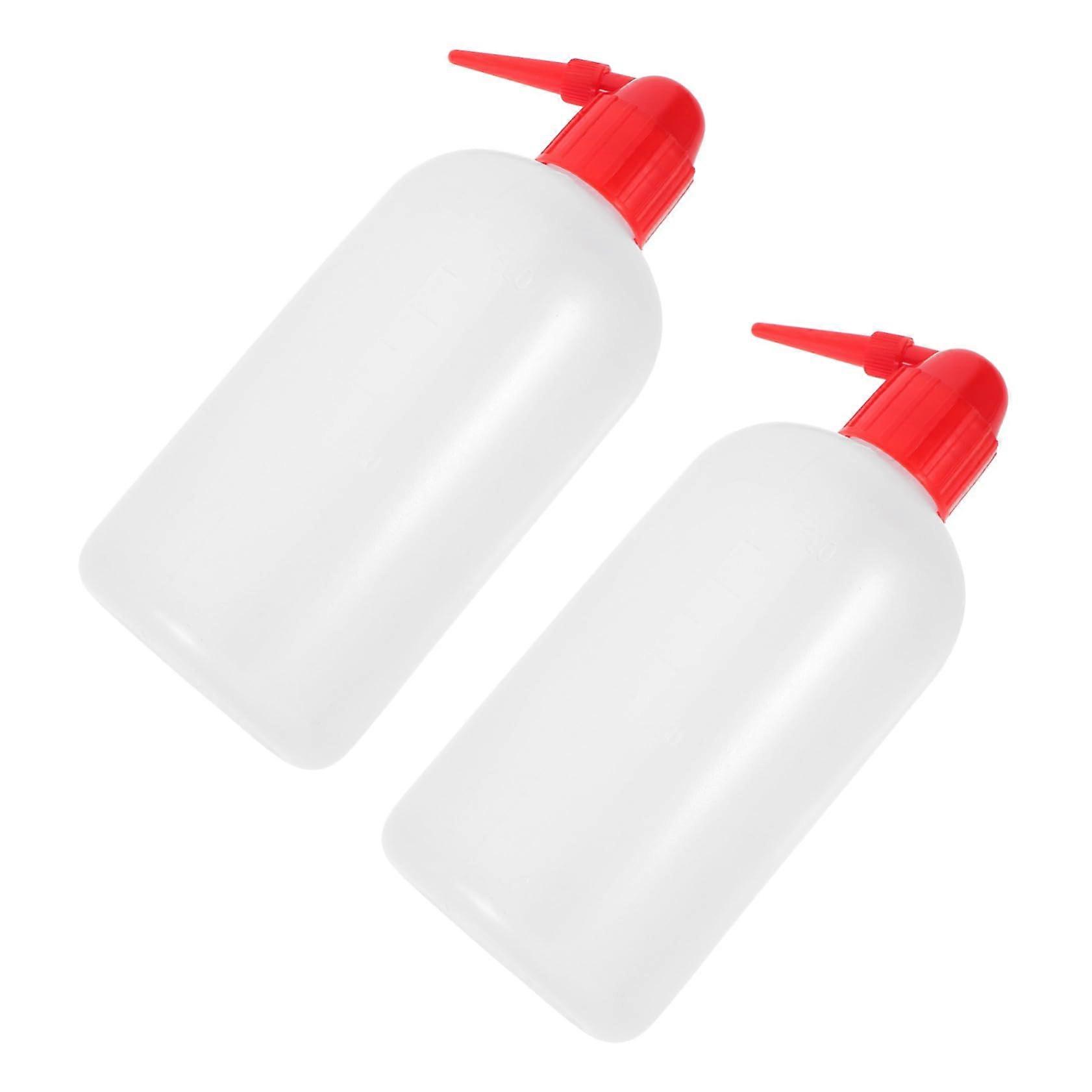 Graduated Wash Bottles 2Pack NarrowMouth Plastic Laboratory Rinse Bottles With Scale Angled Head For Precise Cleaning