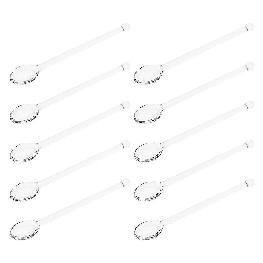 Stirring Spoons 40 Pcs Clear Glass Rods For Daily Use And Special Occasions Perfect For Dissolving Sugar And Cream