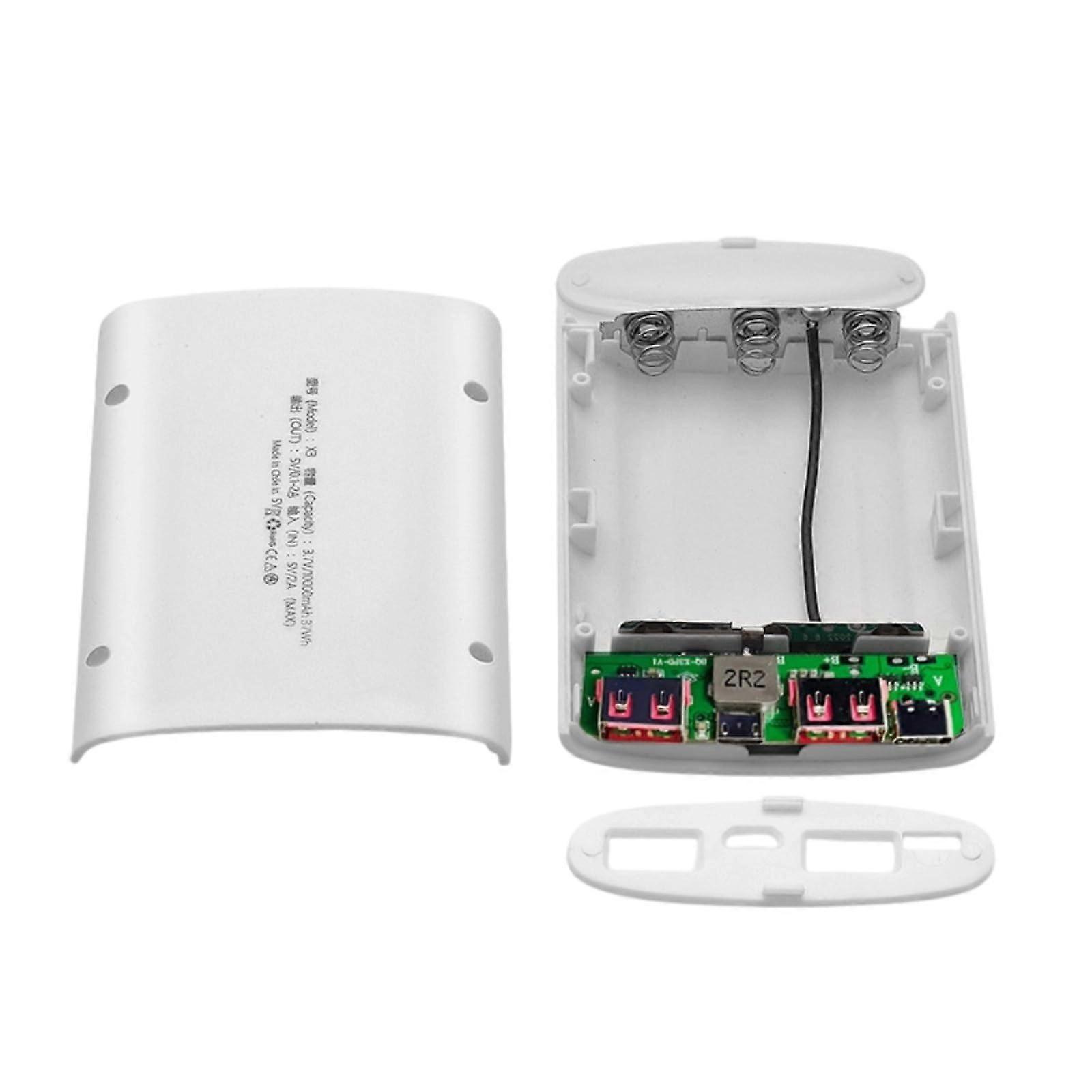 White Small Designs Supports 8x 18650 Batteries With Type C And USB Connection For Home Use White Normal Version