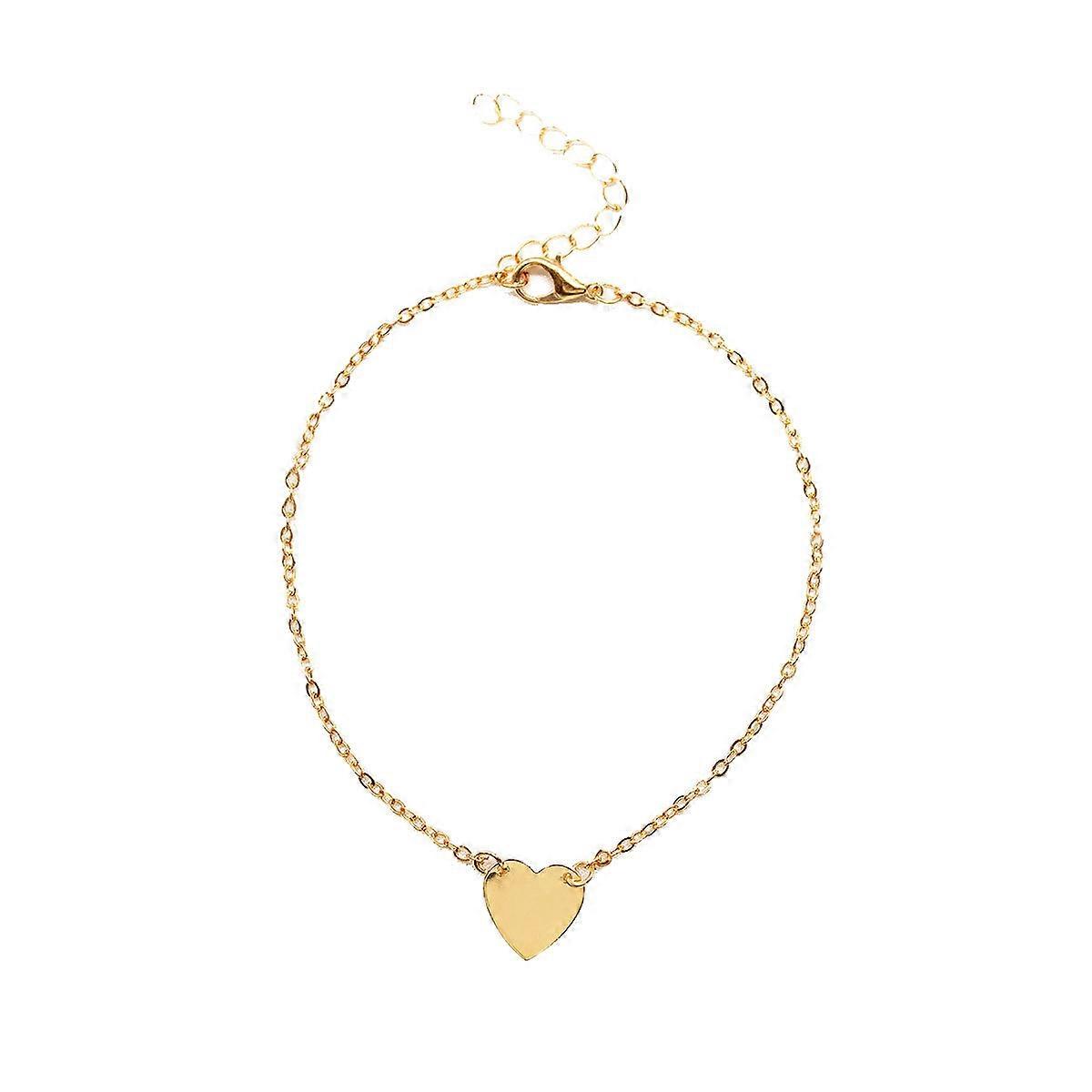 Ankelkjede, Fasjonable hjerteformede fotsmykker til kvinner, Legering