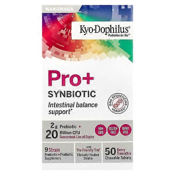 Kyolic, Kyo-DophilusÃÂÃÂ® Pro+ Synbiotic, Berry Smoothie, 50 Chewable Tablets