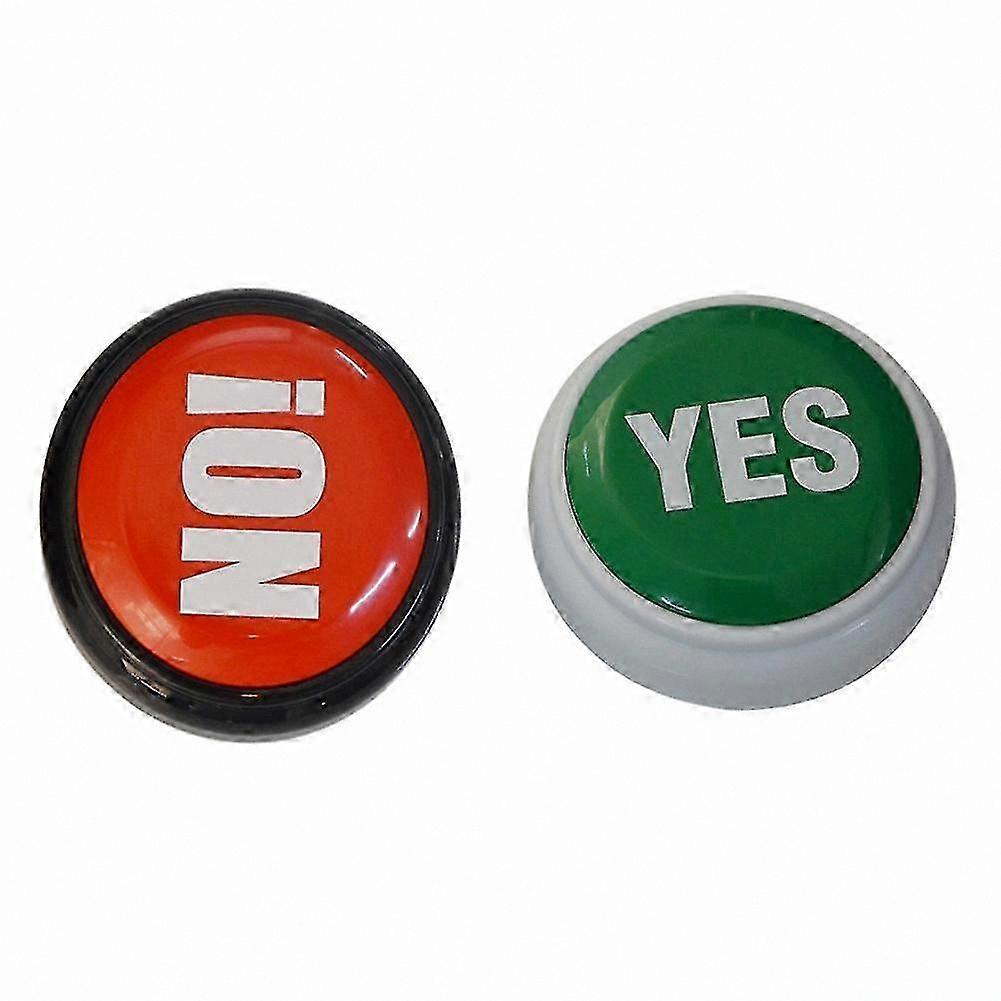 2-Pack Talking Sound Buttons with Yes No Voice for Events and Parties Green Red