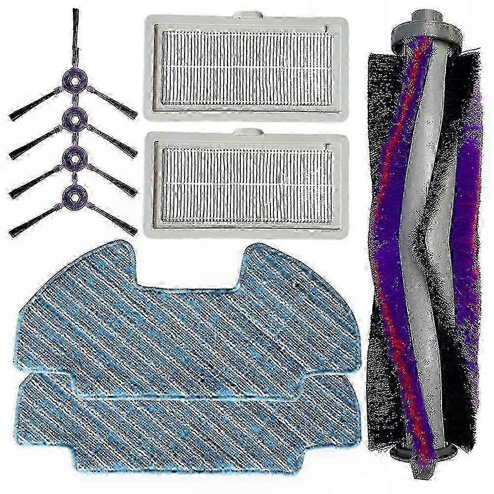 Robot Vacuum Cleaner Replacement Parts - 9 Pieces/Set Side Brush Roller Filter for Compatible Models