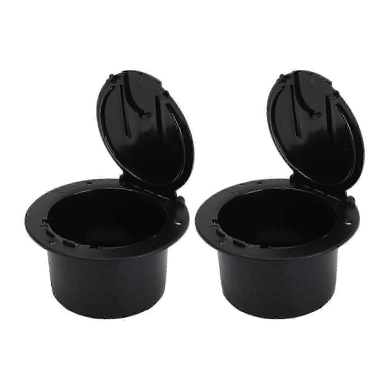 Hot 2 Set RV Electrical Cable Hatch ABS Round Power Cord Hatch for Electrical Components