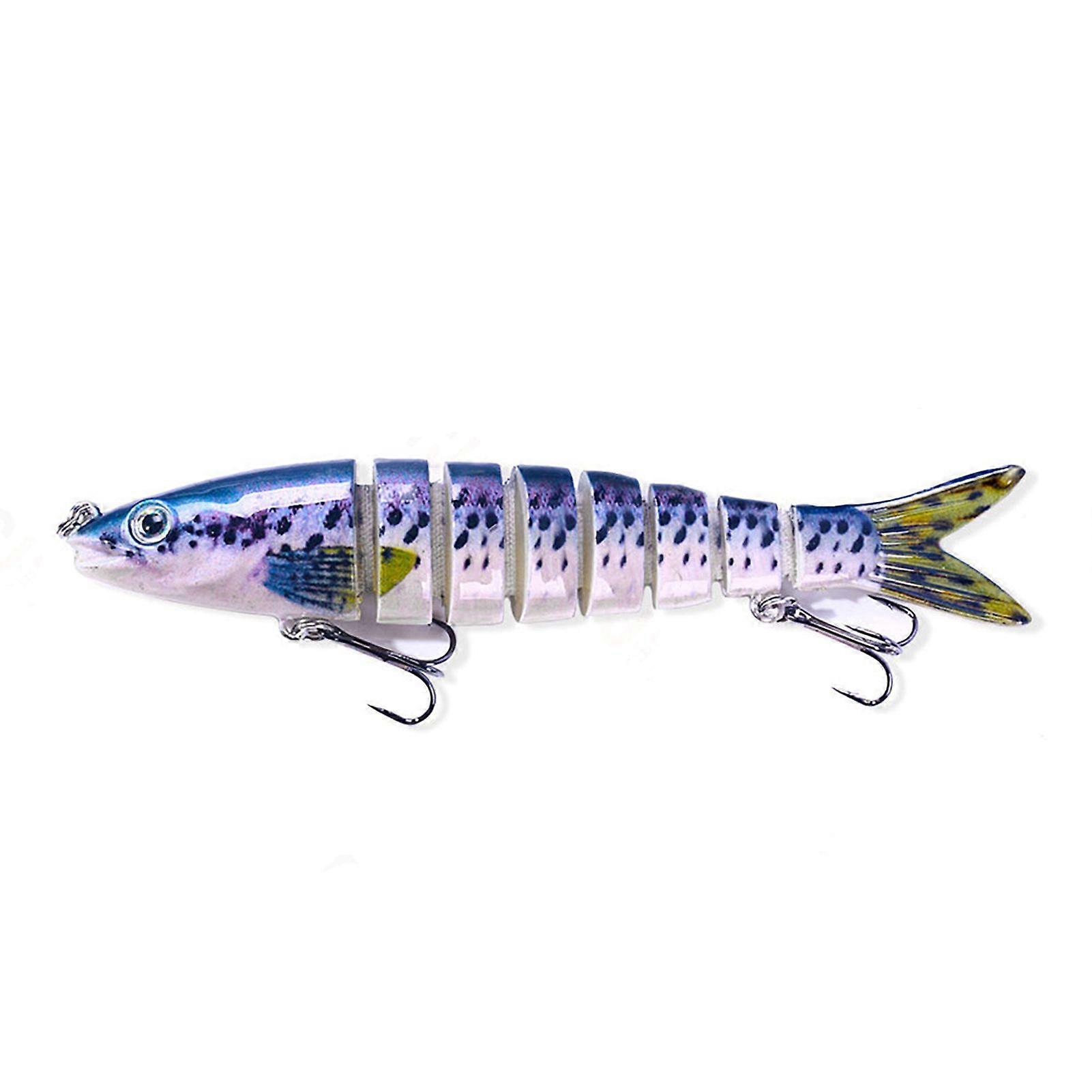 13.4cm 18g Multi-knot Fish Bait Realistic Design 3D Eyes Holographic Body Lure Bait Set with Built-in Ball Swinging Fish Lure