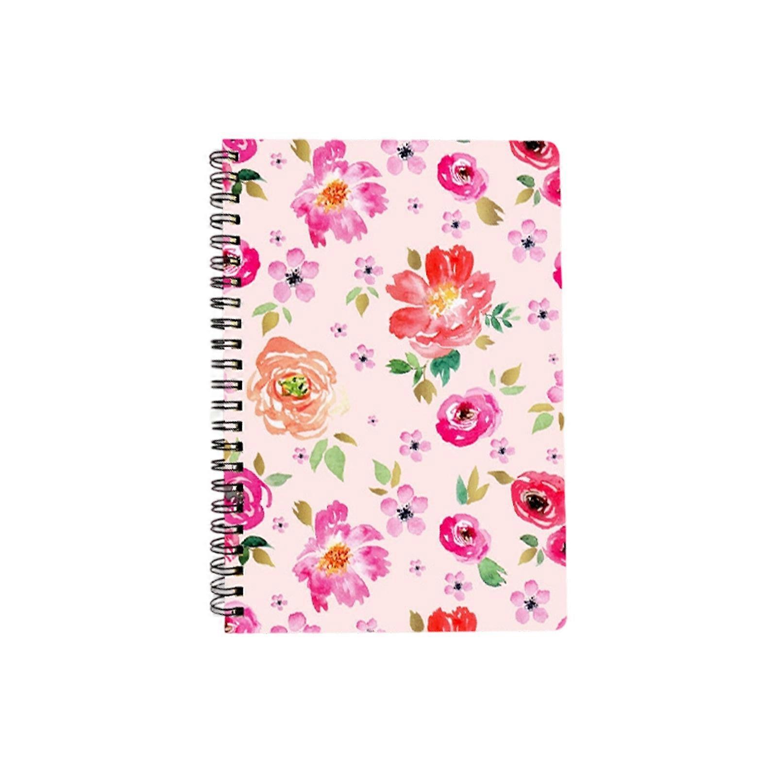 A 5 Retro Spirals Notebook Stationery Notepads Thick Paper Writing Notebook for School Office Travel Work  Pink