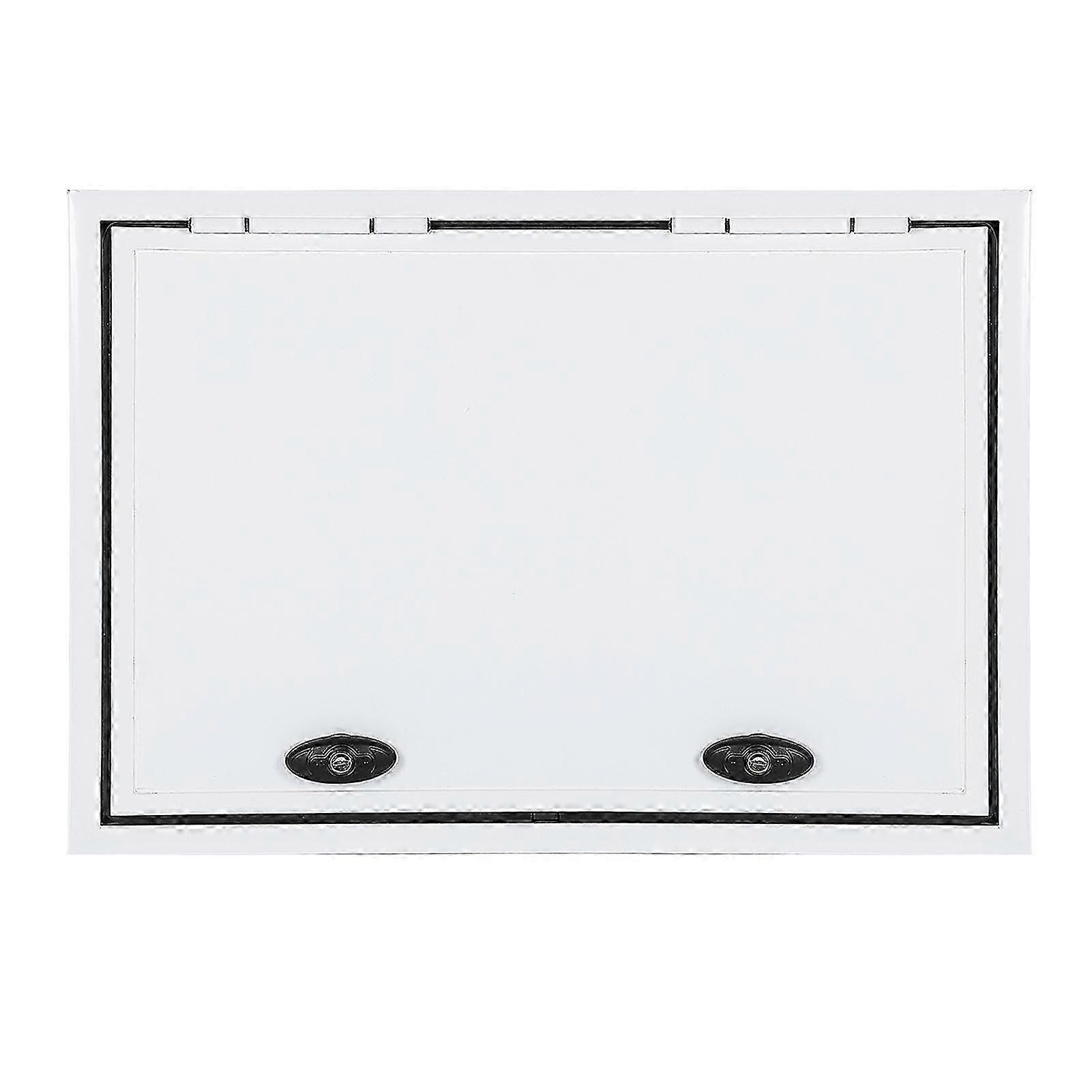 דלת אחסון קרוואן 28x16 אינץ' עם מוט תמיכה כפול - עמיד ובטוח לרכבי פנאי