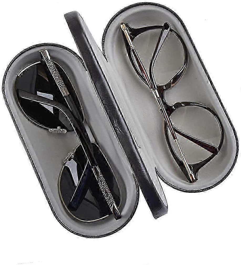Dual Hard Shell Protective Glasses Case for 2 Eyeglasses -