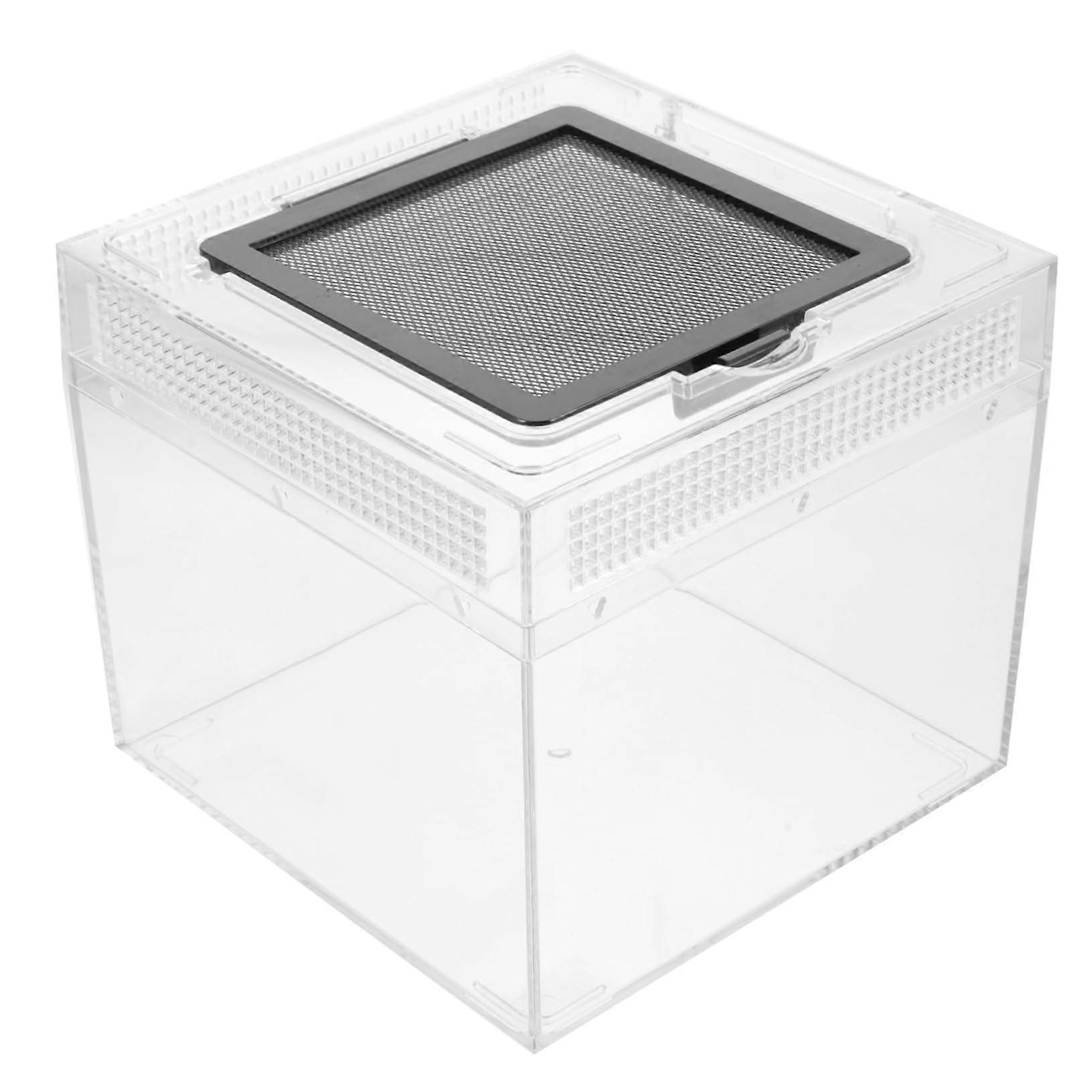 Creative Breeder Box Sliding Magnetic Seal Reptile Habitat Feed Bin Incubator Tarantula Spider Lizard Enclosure