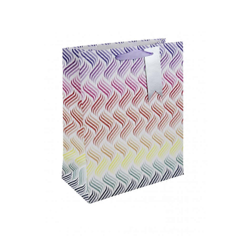 Eurowrap Wave Pattern Gift Bag (Pack of 6)