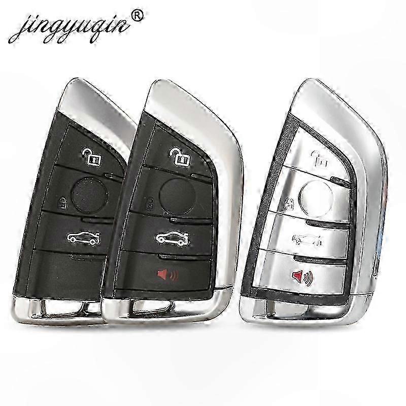 Smart Car Key Fob Cover with 3/4 Buttons and Blade Insert