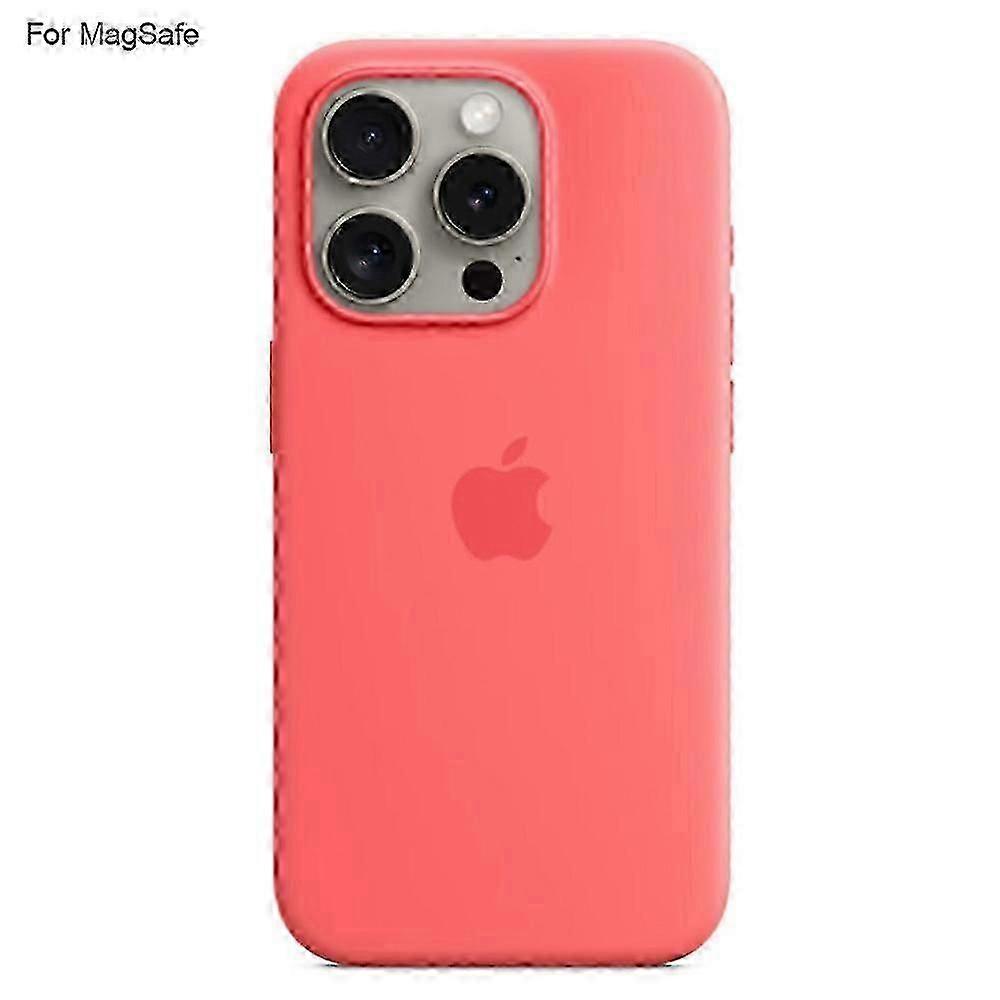 Liquid Silicone Protective Case for iPhone 15 Pro Max with MagSafe Charging & Induction Popover Design Back Cover