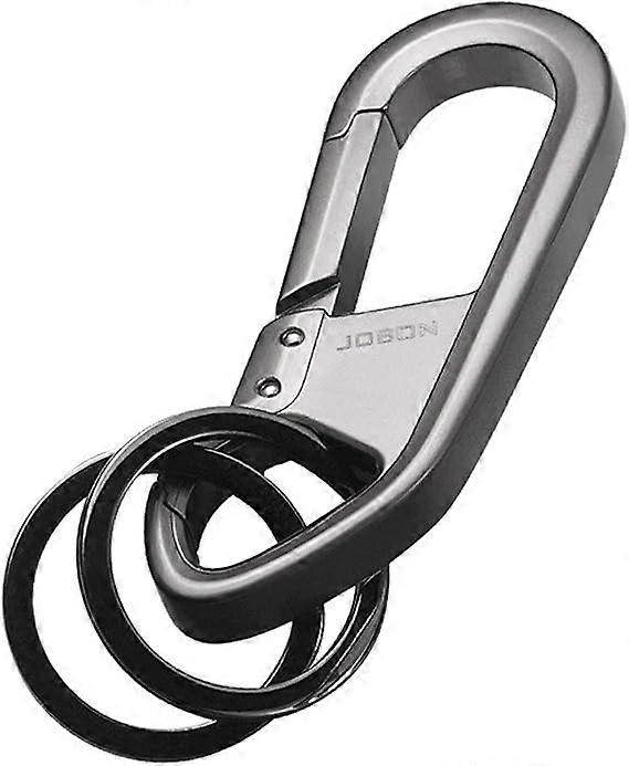 Zinc Alloy Keychain, Strong Carabiner Shape Keyring, Key Chain with Ring, Quick Release Detachable Key Ring