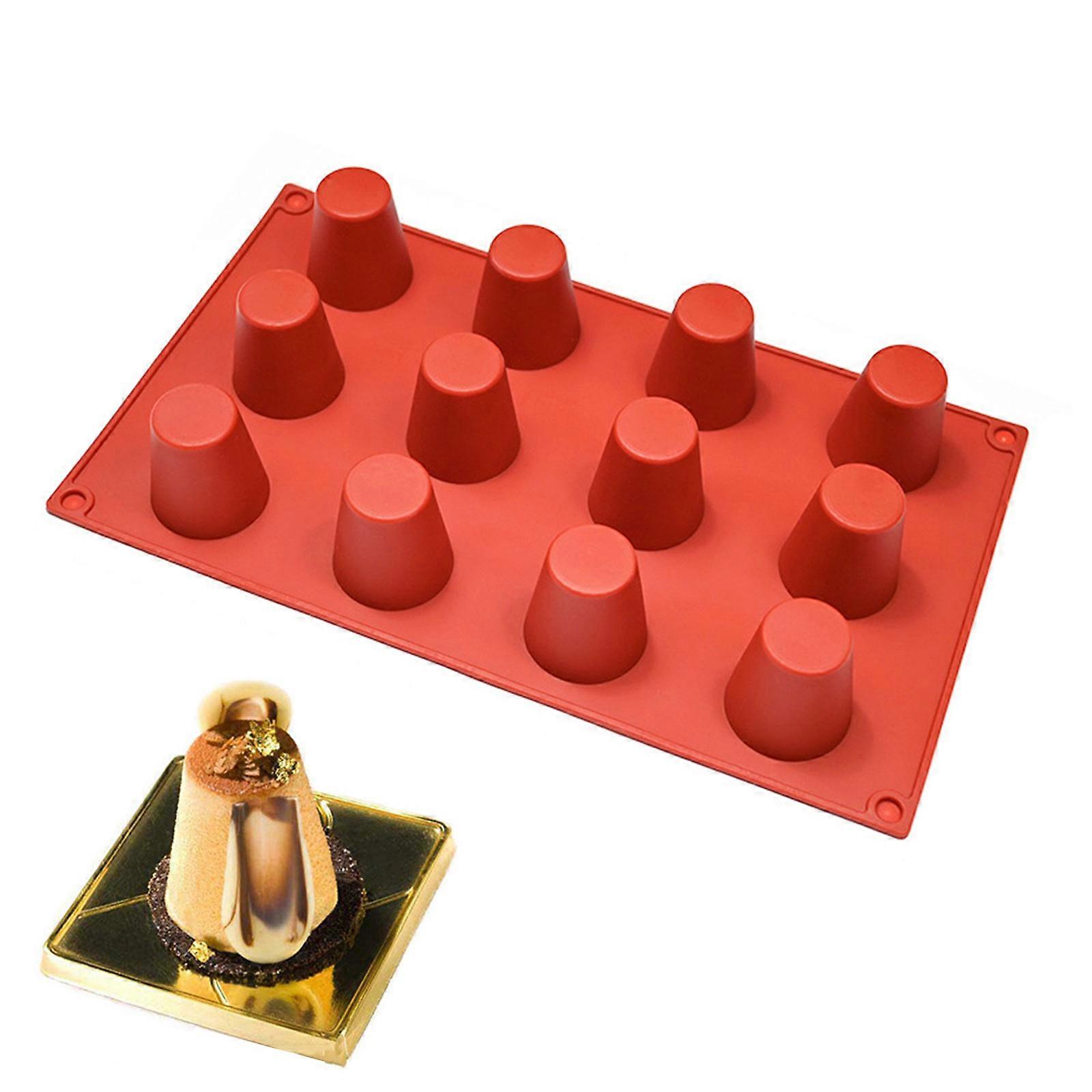 Flexible Baking Molds With 6 Flat Top Cone Designs Suitable For Chocolate Making Candle Crafting And Dessert Preparation Multicolor