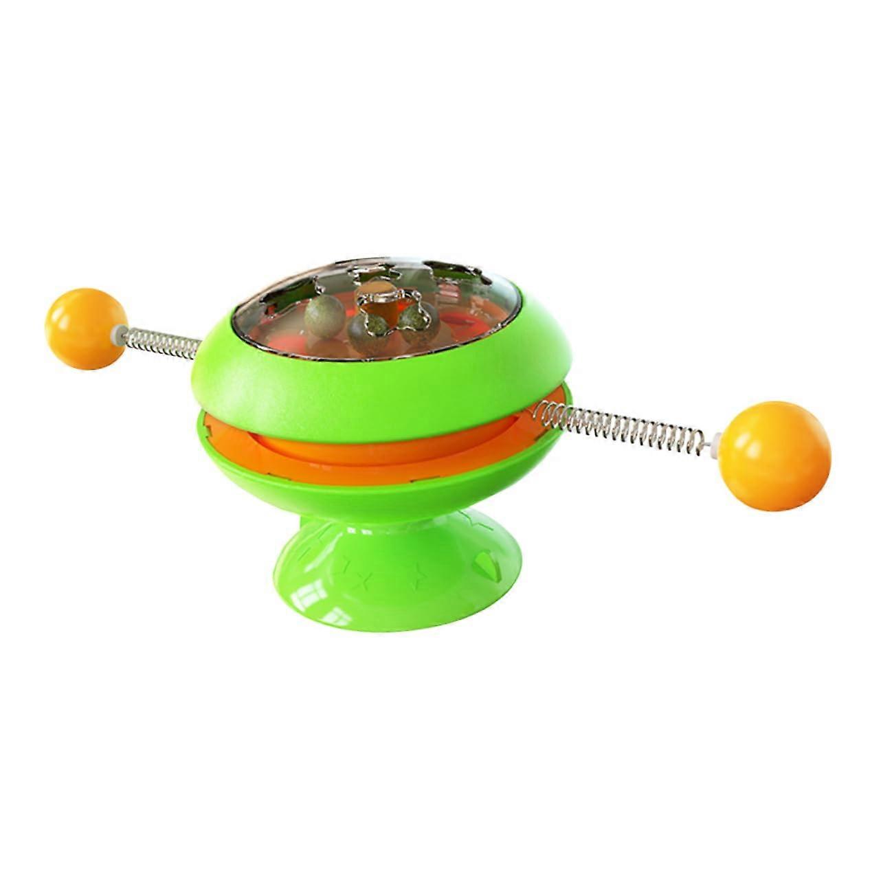 Interactive Cat Toy Turntable with Moving Teaser Ball for Indoor Kittens and Catnip Play