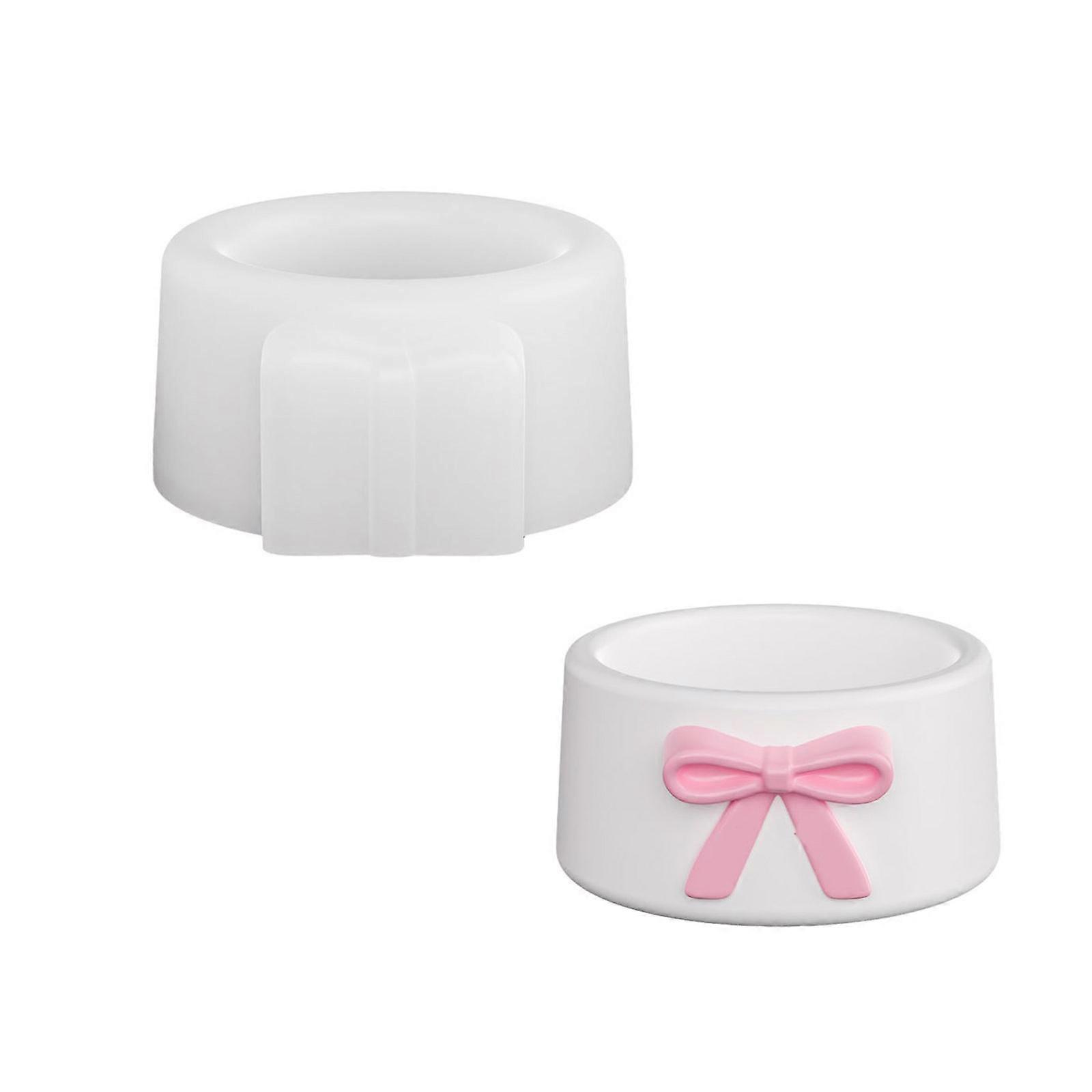 Multi Purpose Silicone Jewelry Mold Bowknot Shape Resin Art Craft Kit Customizable Storage Jar For DIY Projects Multicolor