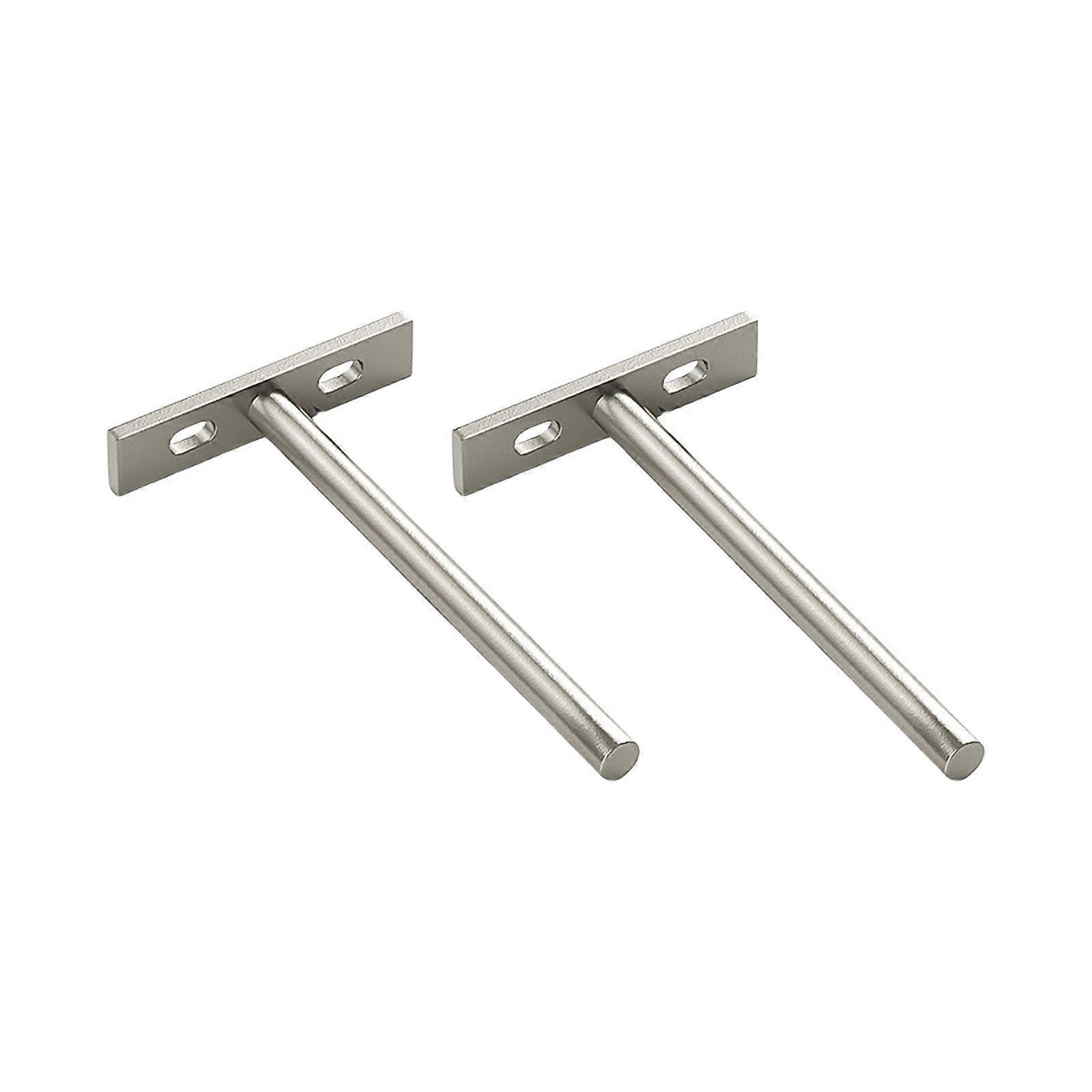 2Pcs Iron Wall Brackets Concealed Shelf Support Rustproof Heavy Duty Floating Shelf Brackets Furniture Hardware Multicolor