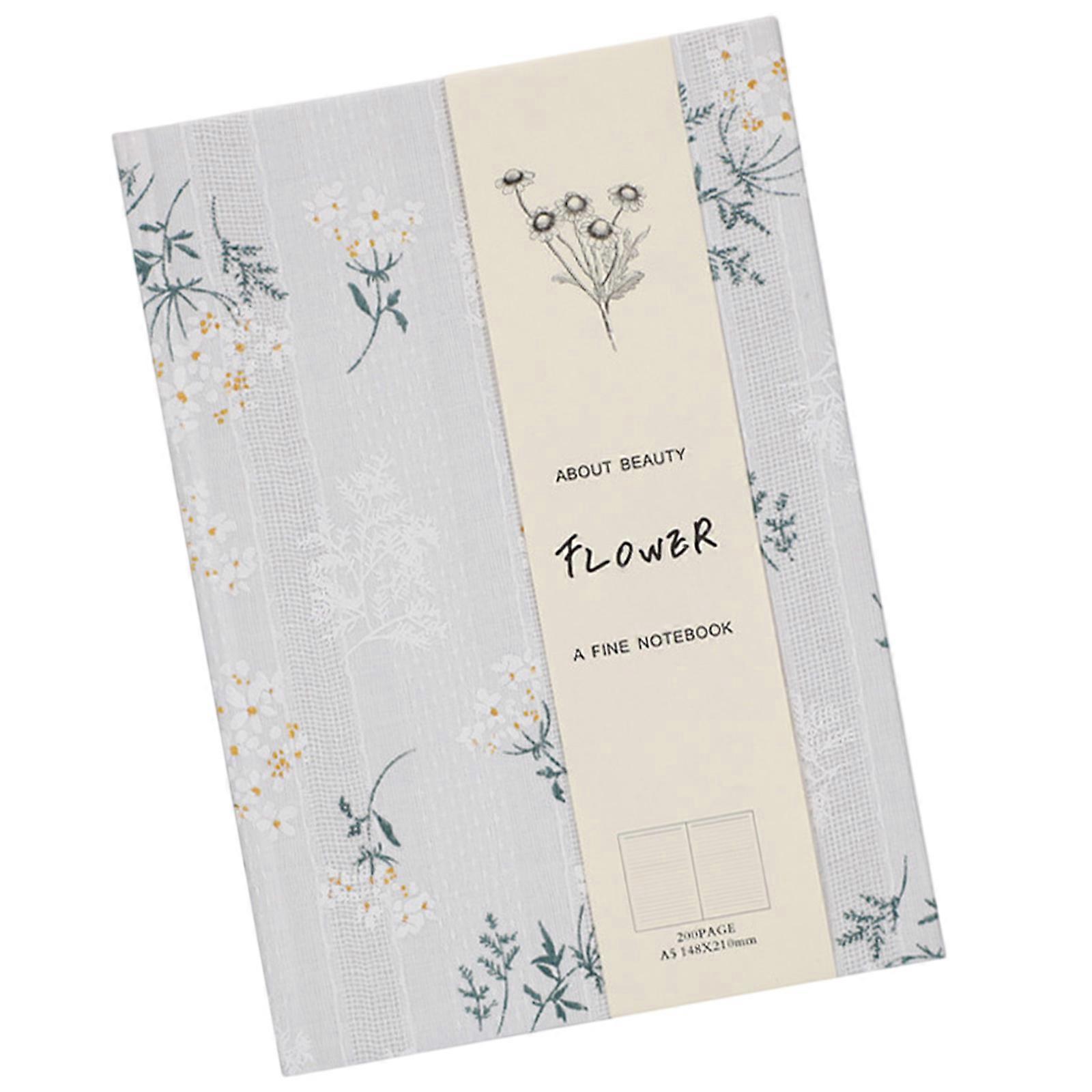 A 5 Flower Notebook Stationery Notebooks Hardcover Notebook Travel Notebooks Pretty Notebook Journal Notebook  White