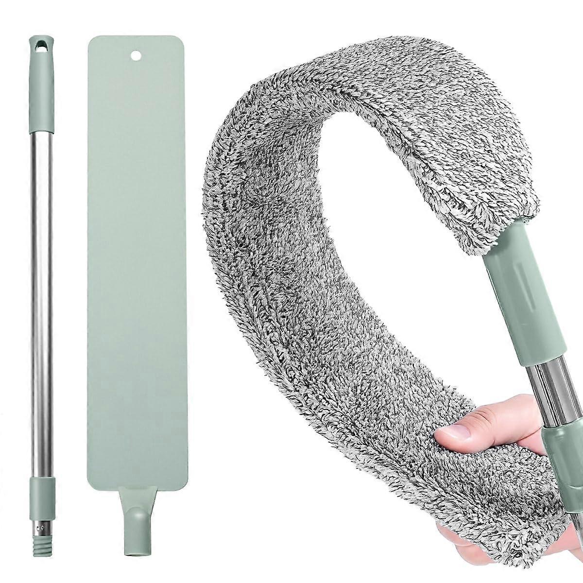 Retractable Microfiber Duster with Extendable Bendable Head for Dusting Gaps, Furniture, Car and Kitchen