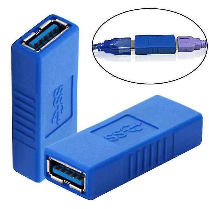 USB 3.0 Female to Female Coupler Adapter Extend USB Cables 5Gbps High Speed Data Transfer Backward Compatible with USB 2.0 1.1